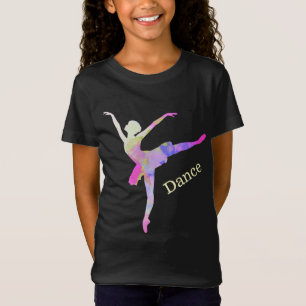 Camiseta colorida de la danza de la bailarina