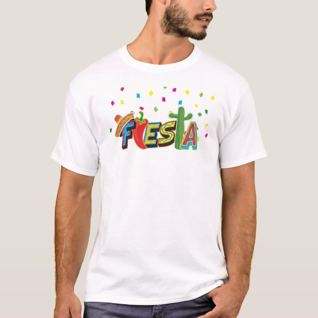 Camiseta colorida de la fiesta (Anverso)