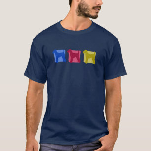 Camiseta colorida de las siluetas de Airedale