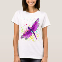 Camiseta colorida de libélula