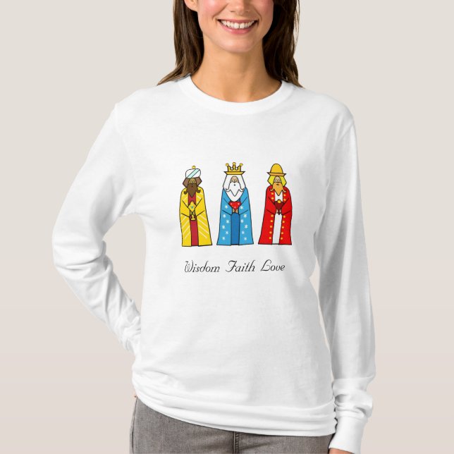 Camiseta Colorida de los Tres Reyes Magos (Anverso)