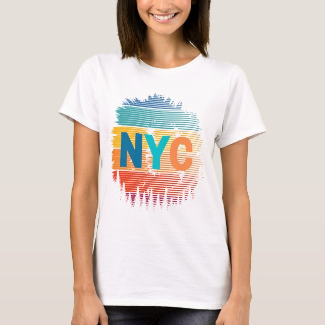 Camiseta colorida de Nueva York (Anverso)