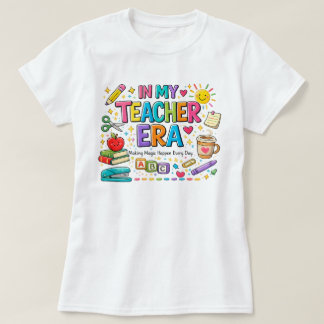 Camiseta Colorida de Profesor/a en Mi Era de Docen