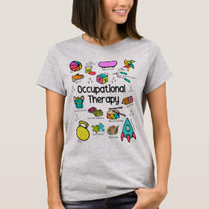 Camiseta colorida de terapia ocupacional pediátric