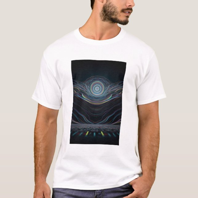 Camiseta colorida de viaje geométrico (Anverso)