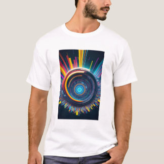 Camiseta colorida de viaje geométrico