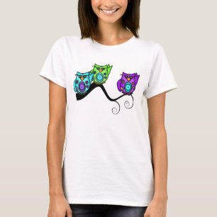 Camiseta colorida del búho