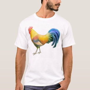Camiseta colorida del gallo de Ardenner