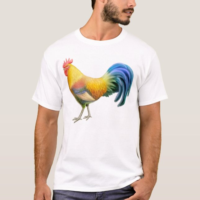Camiseta colorida del gallo de Ardenner (Anverso)