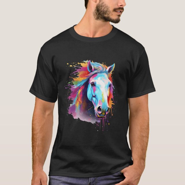 Camiseta Colorida Eriskay Pony Horse Splash (Anverso)