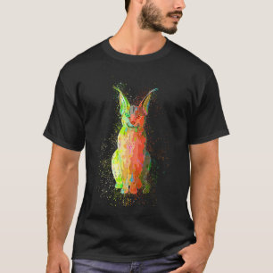 Camiseta Colorida Esplash de pintura Caracal
