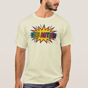 Camiseta Colorida Explosión de Estrellas Autismo É