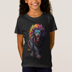 Camiseta Colorida fantasía arte un león