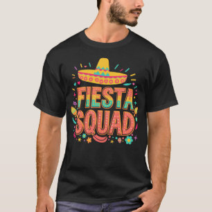 Camiseta Colorida Fiesta Squad Cinco de Mayo