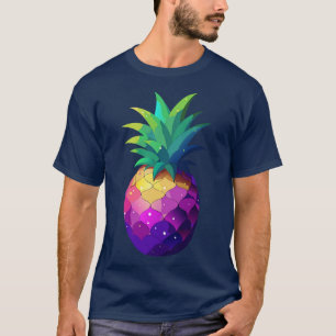 Camiseta Colorida Galaxy Pineapple TShirt
