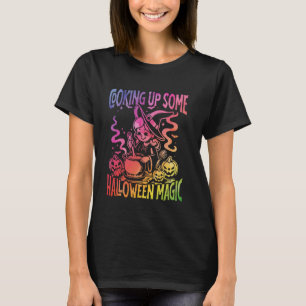 Camiseta Colorida Halloween Magic Witch Brew Jack O Lantern