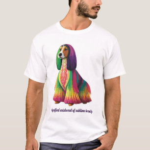 Camiseta Colorida Hound Afgano