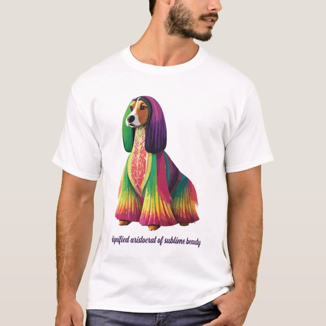 Camiseta Colorida Hound Afgano (Anverso)