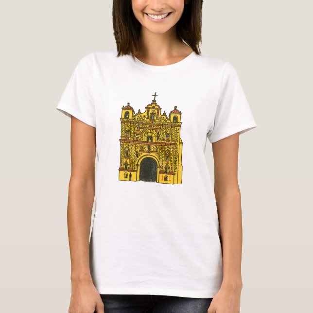 Camiseta Colorida iglesia guatemalteca (Anverso)