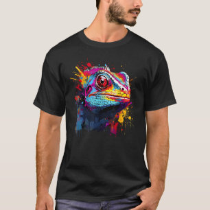 Camiseta Colorida Iguana Verde Lizard Lover Lover A