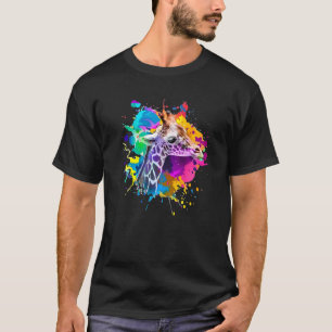 Camiseta Colorida jirafa Cute Giraffe Animal Guay