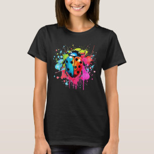 Camiseta Colorida Ladybug Nature Lover Splash Art