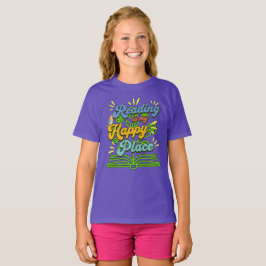 Camiseta Colorida 'Leer es Mi Lugar Feliz'