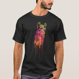 Camiseta Colorida Llama Alpaca Mamá Cumpleaños Mama Llam 1
