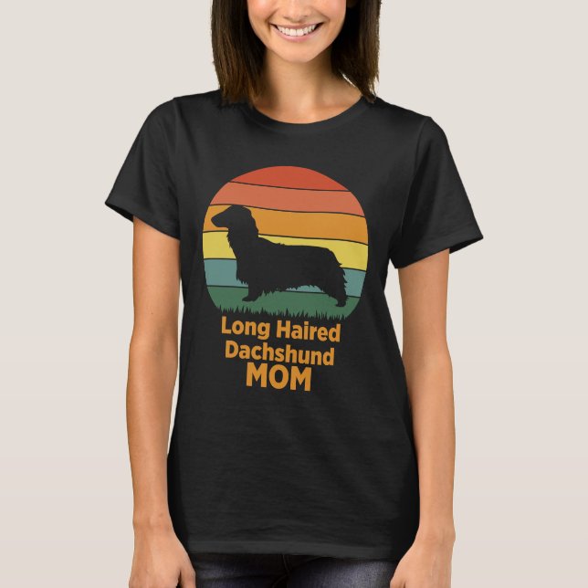 Camiseta Colorida mamá de Dachshund, de larga tradición (Anverso)