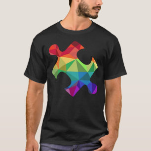Camiseta Colorida Pieza De Rompecabezas Para La Conciencia 