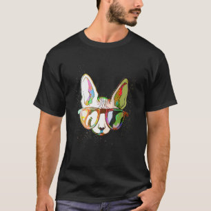 Camiseta Colorida pintura Splash Gafas de sol Sfinx Cat