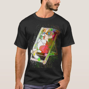 Camiseta Colorida pintura Splash Hielo Crema Cat