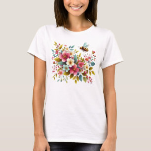 Camiseta Colorida, Primavera/Abeja floral
