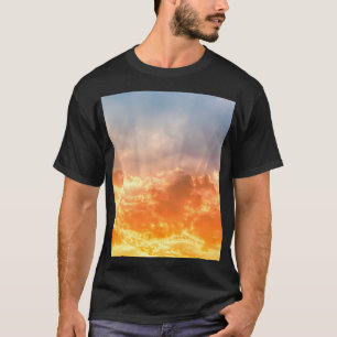 Camiseta Colorida puesta de sol: ardiente crepúsculo.