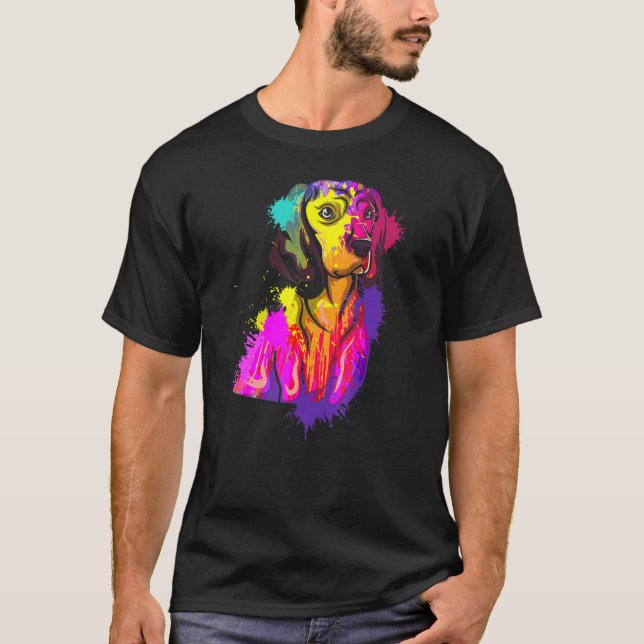 Camiseta Colorida Raza de Perro de la Montaña Baviera (Anverso)