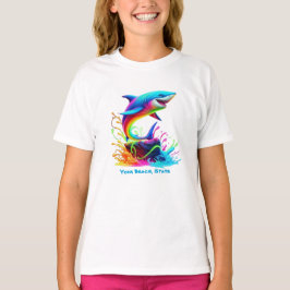 Camiseta Colorida salpicadura de tiburón