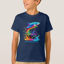 Camiseta Colorida salpicadura de tiburón
