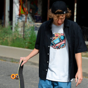 Camiseta Colorida Skateboard Sokee Aweetime