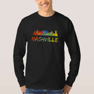 Camiseta Colorida Tennessee Pintura Esplash Arte Único Nash