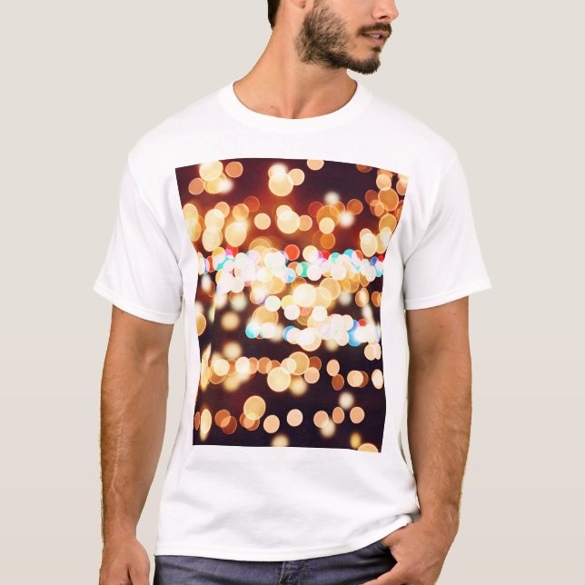 Camiseta Colorida Textura de Bokeh Abstract (Anverso)