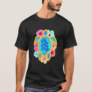 Camiseta Colorida tortuga tropical Hawaii Honu