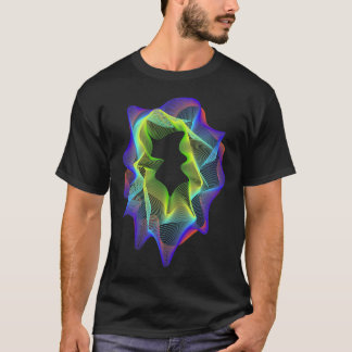 Camiseta Colorida transición futurista abstracta