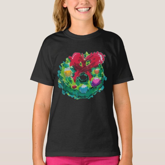Camiseta Colorida Wreath Advent (Anverso)