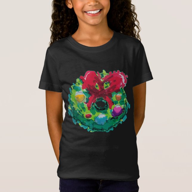 Camiseta Colorida Wreath Advent (Anverso)