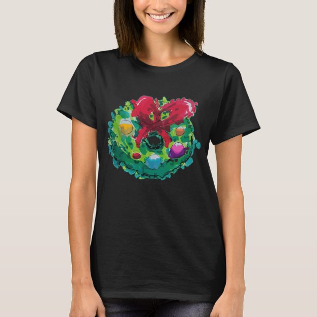 Camiseta Colorida Wreath Advent (Anverso)