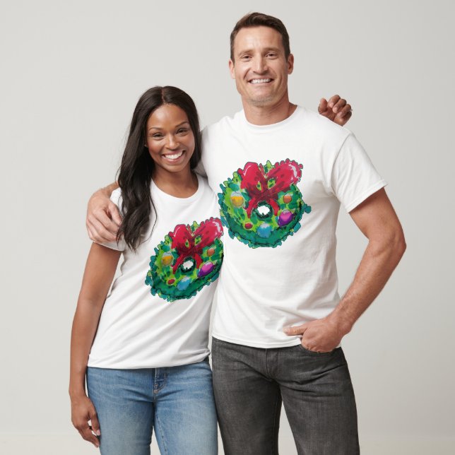 Camiseta Colorida Wreath Advent (Unisexo)