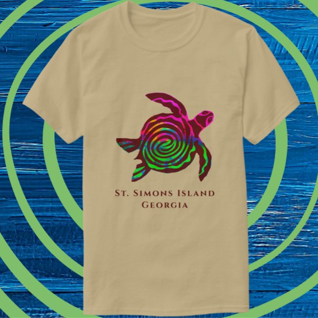 Camiseta Colorida y bonita isla de St. Simons (Subido por el creador)