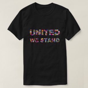 Camiseta Coloridas Banderas del mundo unidas nos ponemos ca