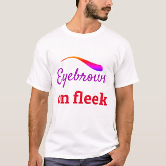 Camiseta Coloridas cejas en la cara de la moda de los impru