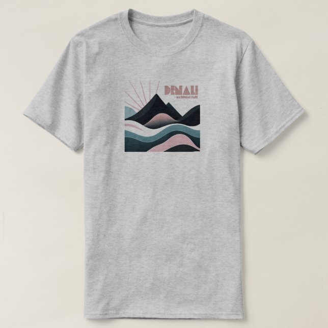 Camiseta Coloridas colinas del Parque Nacional Denali (Diseño del anverso)